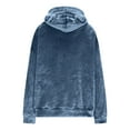 thumbnail image 6 of GaThRRgYP Plush Fleece Women's Fall Hoodie Sweatshirt Top,Flannel Hoodie with Eye Mask Travel Hoodie Sweatshirt for Adults Men and Women Sleep Tops Dark Blue XXXL, 6 of 7