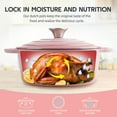 thumbnail image 5 of 3 Quart Enameled Cast Iron Dutch Oven Pot with Lid, Oven Safe up to 550° F & Dishwasher Safe, Sturdy Dutch Oven Cookware, 5 of 8