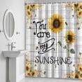 thumbnail image 5 of Farmhouses Sunflowers Shower Curtain for Bathroom Decor, You Are My Sunshine Floral Wood Grain Waterproof Fabric Shower Curtain, 36"x78" Set with 12 Hooks, 5 of 9