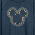 thumbnail image 3 of Mickey & Friends - Mickey Head Rainbow Outline - Women's Lightweight French Terry Long Sleeve Shirt, 3 of 5