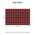 thumbnail image 2 of Rocae Red Black Plaid Printed Heat Resistant Place Mats,Classic Hemstitch Cloth Fabric Placemats Imitation Linen Place Mat Table Mats 18x12 inch, 2 of 5