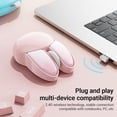 thumbnail image 2 of 2.4G Wireless Mouse for Laptop, Compact and Portable Ergonomic Extra-Small Design Silent Cordless Mouse with USB Receiver(Milk Tea), 2 of 9