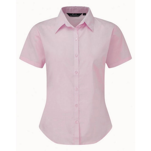 Premier Short Sleeve Poplin Blouse / Plain Work Shirt