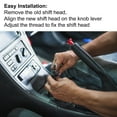 thumbnail image 3 of Unique Bargains 1 Set 5 Speed Manual Gear Shift Knob Stick Shifter with Boot Cover for Fiat Panda 2003-2012 Black, 3 of 6