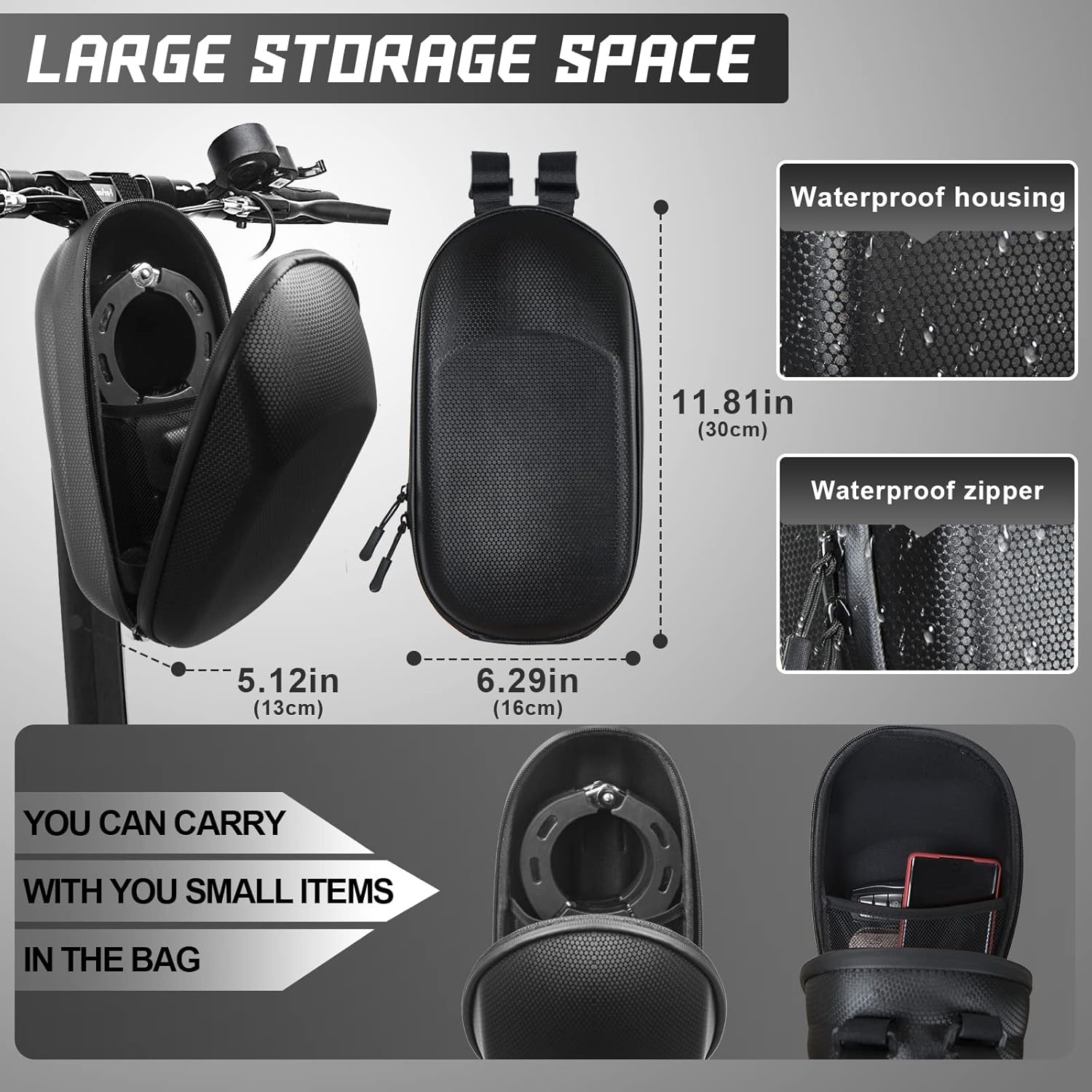 Scooter Lock, Electric Scooter Locks Anti Theft & Waterproof Scooter Bag, Bike Lock with Key, Heavy Duty Handcuff Chain Lock for E Scooter, Electric Bike, Bicycle, Motorbikes