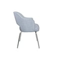 thumbnail image 5 of Black CaressoftPlus Modern Side to Dining Chair in Gray Linen, 5 of 9