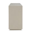 thumbnail image 3 of Benjara Cid Jorie 39 Inch Nightstand, 3 Drawers, Cream White Wood, Steel Handles, 3 of 5