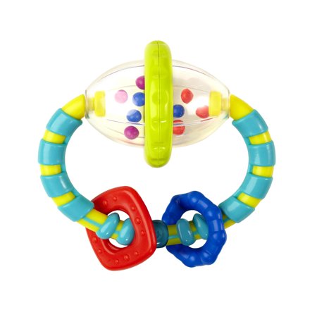 Bright Starts Grab & Spin Rattle Toy (The Best Baby Toys 0 6 Months)