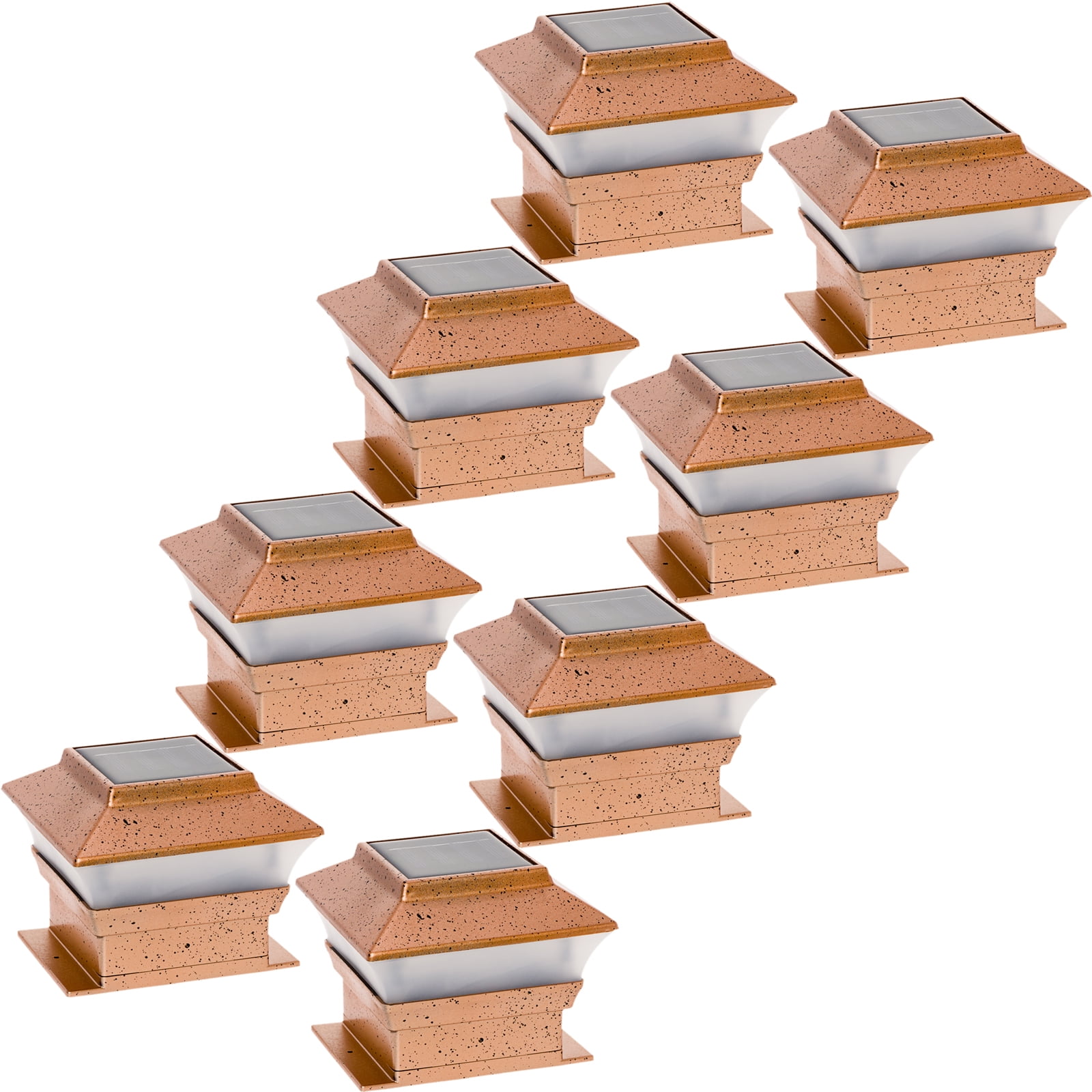 GreenLighting Copper Solar Outdoor Garden Patio 4x4 LED Post Cap Light