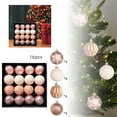 thumbnail image 3 of Vintage Christmas Ball Ornaments 16 Pieces 2.36 Inch Neutral Textured Decor, Shatterproof Matte Glossy Hanging Balls for Xmas Tree Holiday Party Wedding Supplies, 3 of 7