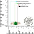 thumbnail image 7 of Vintage Style Sunflower Round Green Emerald Cubic Zirconia Rose Tone 925 Sterling Silver, Size 6, 7 of 7