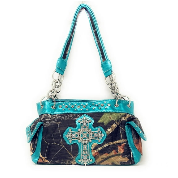 HOT SALE Western Rhinestone Camouflage Handbag With Cross/Buckle/Pistol/Multi Collections
