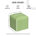 thumbnail image 4 of Naloa Green Gingham Tissue Box CoverLeather Tissue Holder Square Facial Tissue Case Facial Paper Organizer Dispenser for Bathroom, Vanity Countertop, Tabletop, Car, 4 of 8