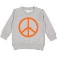 thumbnail image 2 of Inktastic Funky Orange Peace Sign Toddler Sweatshirt, 2 of 4