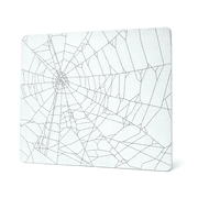 HBMYN Glass Mousepad for Gaming, White Spider Webs Hard Gaming Mouse Pad, Professional Large Mouse Mat 16.2" x 12.2", Special Glass Surface with Improved and Speed