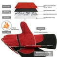thumbnail image 3 of Strongarm Kevlar Welding Gloves, Heat Resistant Leather for Stick, MIG, TIG, Forge, BBQ, Grill, Fireplace, 3 of 7