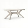 thumbnail image 3 of Cross Leg Rectangular Coffee Table (40in x 20in / 1020mm x 510mm), White Sand Wirebrush, 3 of 5