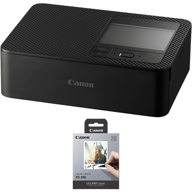 Canon 5539C001 SELPHY CP1500 Wireless Compact Photo Printer, Black Bundle with Canon SELPHY