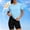 #003-Light Blue, variant on Womens UPF 50 Plus Sun Protection Short Sleeve Top Ice Silk Quick Dry Stretchy for Running Hiking Yoga Summer Gift