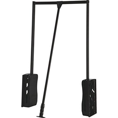 Deluxe XA80531 Ergonomic Handle and Reinforced T-Bracket 26 LBS Capacity Steel Armed Adjustable Width Wardrobe Lift Closet System (Adjustable (21-1/4" - 26") 540-660 mm, Black (Powder-Coated))