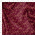 thumbnail image 4 of Soimoi Florals Print, Poly Taffeta Fabric, Decor Sewing Fabric by The Yard 56 Inch Wide, Decorative Fabric for Outdoor Upholstery, Umbrellas and Home Accents, Maroon, 4 of 6