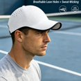 thumbnail image 4 of AirLoni Unisex Seamless Baseball Cap Quick-Dry Non-Slip Lightweight Adjustable Sport Sun Hats UV Protection Trucker Dad Hat For Outings White,One Size, 4 of 5
