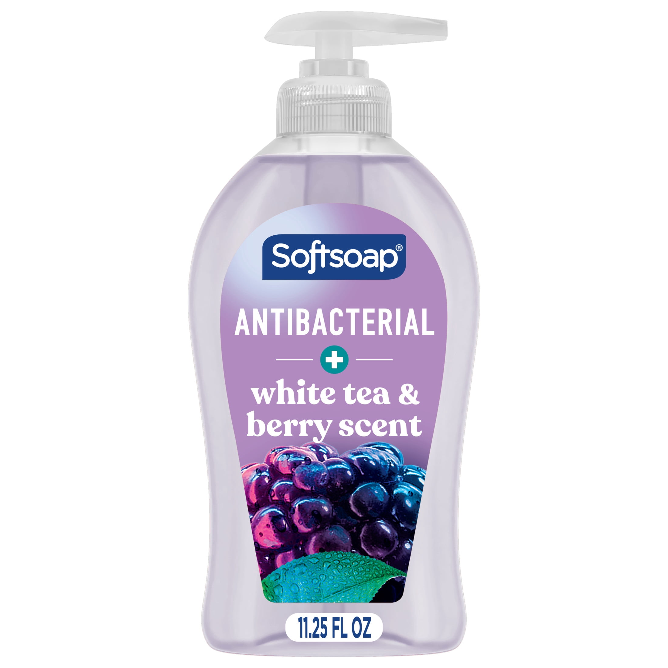 (3 pack) Softsoap Antibacterial Hand Soap, Eliminates 99% of Bacteria, White Tea & Berry Scent, 11.25 fl oz