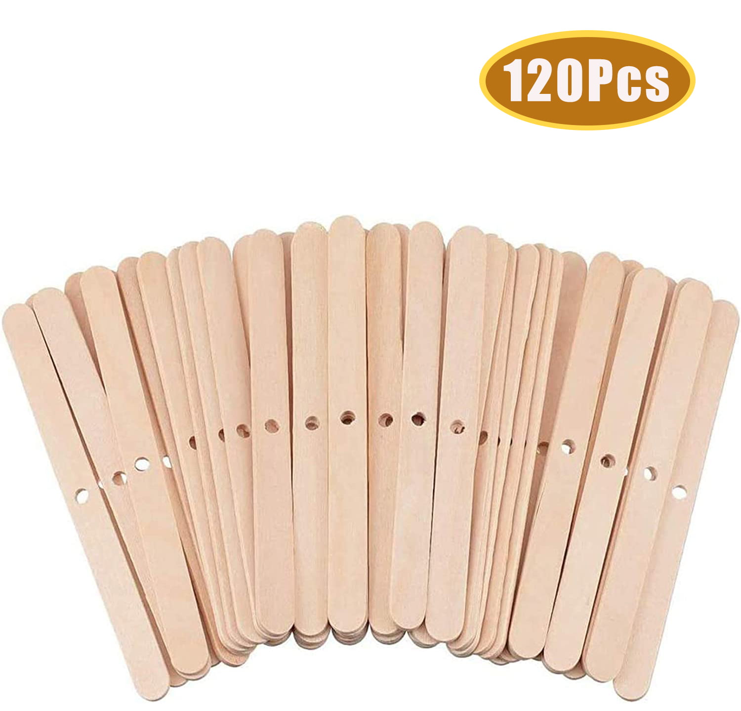 MILIVIXAY Wooden Candle Wick Holders,Candle Wicks Centering Device,Candle Wick Bars,Wick Holders for Candle Making,Wick Clips for Candles,Candle Centering Tool,120 Pack,Multicolor 