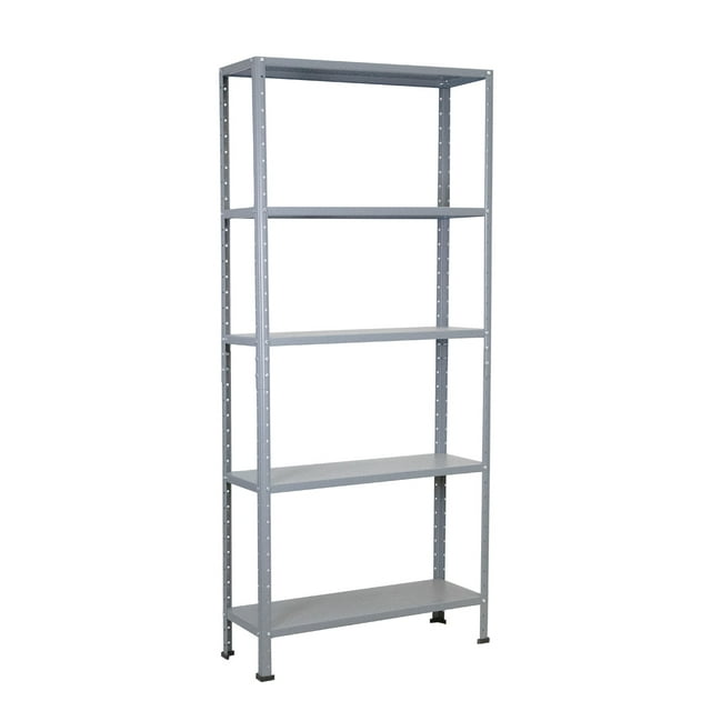 Estante Organizador ADF Estantería Anaquel Metálico Ajustable 5 Repisas 190x84x30 cm Multiusos Color Gris