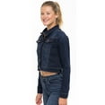 thumbnail image 5 of Notus Fashion Women’s Premium Button-Down Denim Jacket - Elegant Comfort Soft, Stylish, and Versatile Long Sleeve Jean Jacket Dark Blue S, 5 of 7