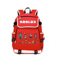 thumbnail image 1 of Mochila escolar con carga USB para estudiantes, bolso escolar de lona de gran capacidad para ordenador portátil, con letras impresas, para adolescentes y niñas, 1 of 4