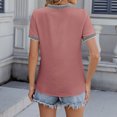 thumbnail image 3 of Women's Striped Crew Neck Short Sleeve T Shirt Casual, Made of Soft & Breathable Fabric, Versatile with Solid Colors, Available in Multiple Sizes, 3 of 4