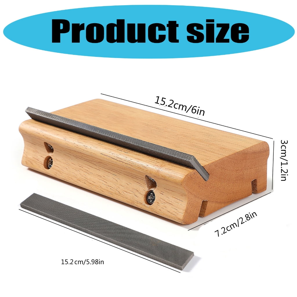 MANNYA Guitar Frettrimmer Tool 3/23/35 Degree Wood Texture for Burrs on Electric Bass Ukulele Fretboards