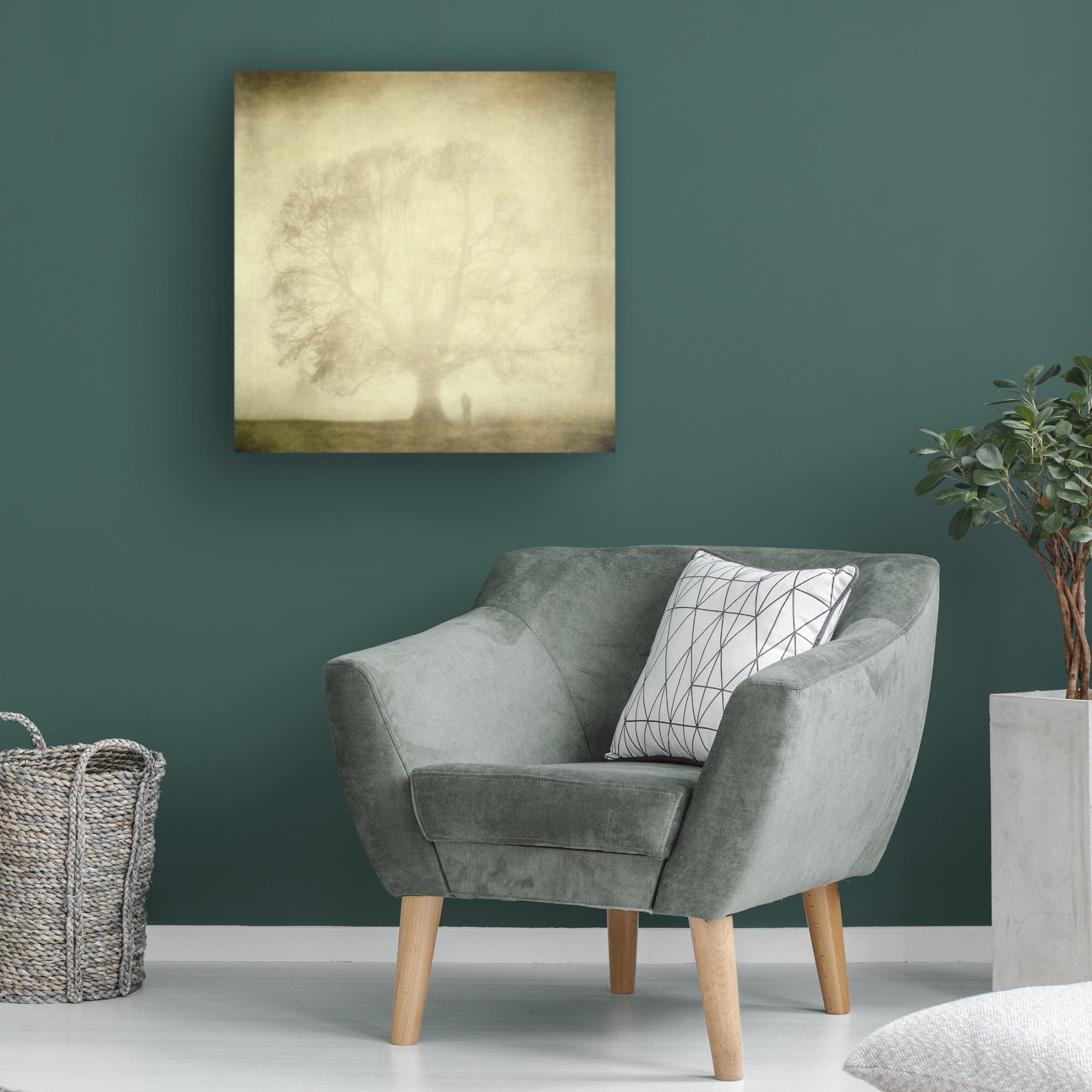 Canvas Wall Art - Katarina Holmstrom 'Trees 3' Wall Art for Living Room, Bedroom, or Office Décor by Trademark Fine Art - 35 x 35 Inches