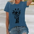 thumbnail image 1 of WILLBEST Chemises d'Été pour Femmes Haut Ample Imprimé Manches Courtes T-Shirt 4812, 1 of 3