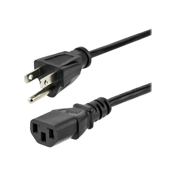 StarTech 25' Standard Computer Power Cord with NEMA5-15P to C13 Connectors, 18 AWG