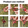 thumbnail image 4 of 20 Pieces Aluminum Alloy Guyline Cord Adjuster Tent Tensioners Rope Adjuster Tent Rope Adjusters for Outdoor Camping Hiking, Red, 4 of 5