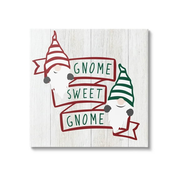 Stupell Industries Sweet Gnome Banner Phrase Graphic Art Gallery Wrapped Canvas Print Wall Art, Design by Natalie Carpentieri