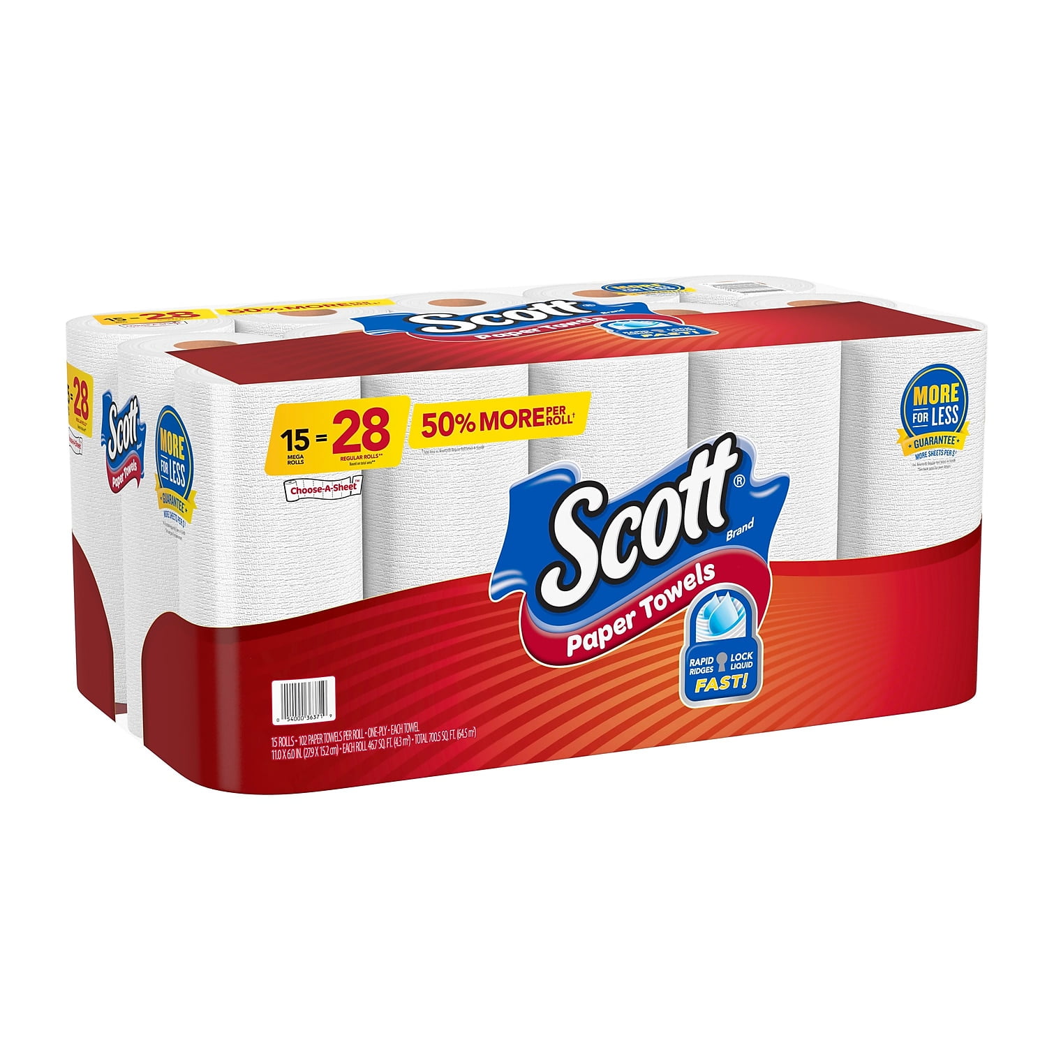 Scott KCC55417CT Double Roll Paper Towels - 15 Per Pack - Case of 2