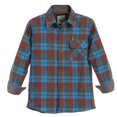 thumbnail image 2 of Gioberti Boy's Single Pocket Flannel Shirt with Corduroy Contrast, 2 of 6
