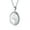 Silver-B, variant on Womens Vintage Style Floral Design Small Oval Shape Photo Locket Necklace Pendant .925 Sterling Silver