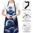 thumbnail image 4 of Kdxio Blueberry Apron with Pockets Adjustable Kitchen Aprons for Men Women Waterproof Aprons for Cooking,Drawing,Crafting, Baking Household Cleaning, 4 of 8