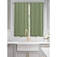 thumbnail image 2 of Sage Green Floral Living Room Curtains 2 Panel, Spring Flowers Cafe Window Treatment, Extra Long Farmhouse Bedroom Bathroom Kitchen Curtains Drapes 104"x72", 2 of 6