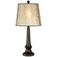thumbnail image 2 of Franklin Iron Works Naomi Industrial Rustic Table Lamp 25" High Aged Bronze Brown Mica Drum Shade for Bedroom Living Room Bedside Nightstand Office, 2 of 6