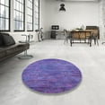 thumbnail image 4 of Ahgly Company Machine Washable Indoor Rectangle Industrial Modern Medium Slate Blue Area Rugs, 2' x 3', 4 of 7