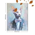 thumbnail image 3 of Dapper Sphynx Cat Portrait Canvas Wall Art, Gentleman Cat Print for Living Room, Bedroom, Office, Study and Den Decor, 3 of 8