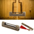 thumbnail image 3 of Chinese Antique Lock Retro Spacing 9cm/3.5in Classic Pattern Brass Horizontal  Lock For Gift Boxes Cabinets Antique  Brass  Chinese Lock, 3 of 8