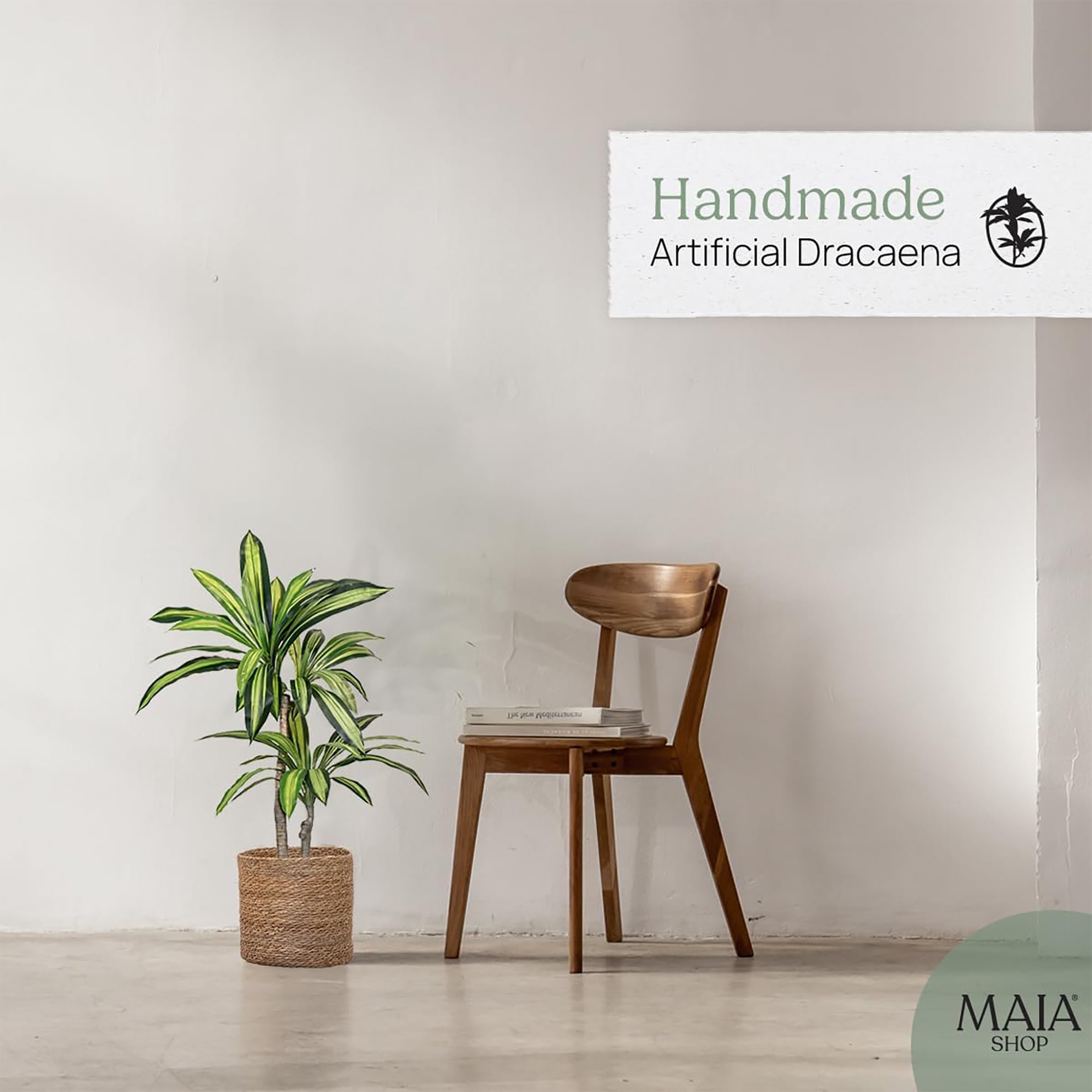 Maia Shop 3.5ft Dracaena Artificial Plant, Fake Plants for Home Decor