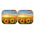 thumbnail image 3 of Uemuo Beautiful Golden Sunflower Field Printed 2 PCS Car Windshield Sun Shade, Auto Sun Heat and UV Rays Blocker, Foldable Automotive Front Window Sunshade Protector, 3 of 7