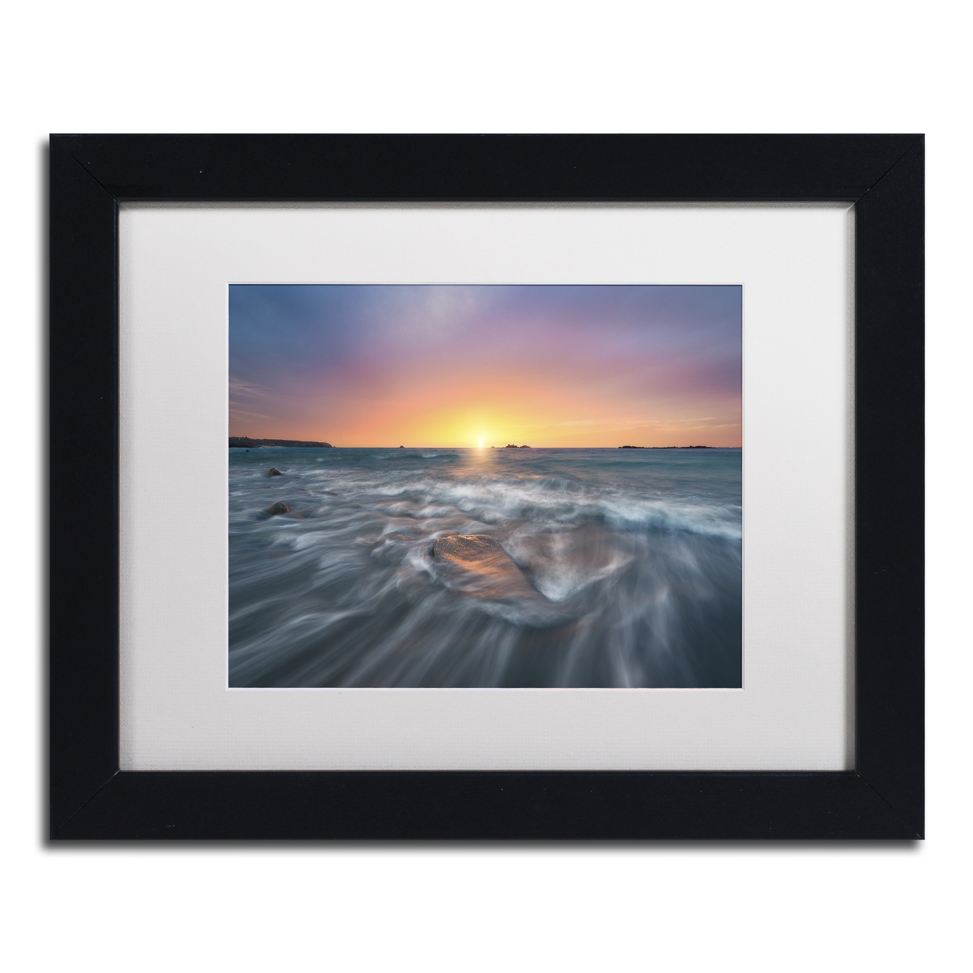 Trademark Fine Art 'Oceanic Poetry' Canvas Art by Mathieu Rivrin, White Matte, Black Frame